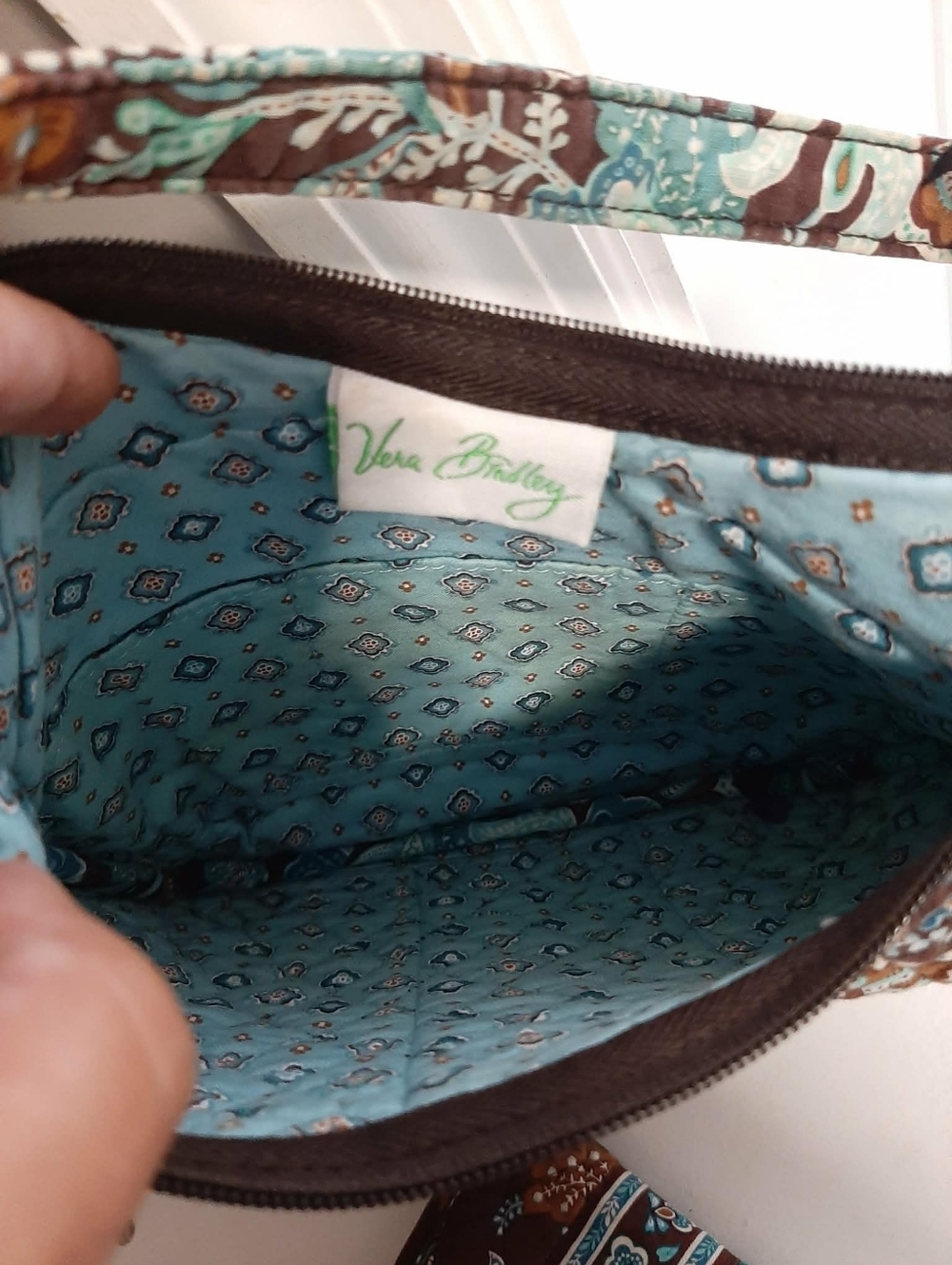 VERA BRADLEY Java Blue "Olivia" Sm Hobo Bag & Wallet 2 Pc Set - Picture 6 of 13